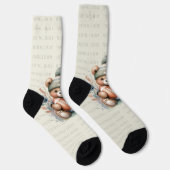 Chaussette Ours personnalisé mignon (Droite)