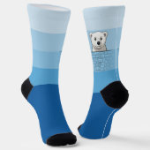 Chaussette Ours regardant sur le mur, Angel Bleu (Angulaire)