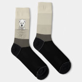 Chaussette Ours regardant sur le mur, Crème douce avec Raisin (Droite)