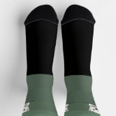 Chaussette Ours regardant sur le mur, Dark Pastel Green (Haut)