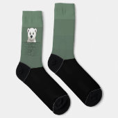 Chaussette Ours regardant sur le mur, Dark Pastel Green (Droite)