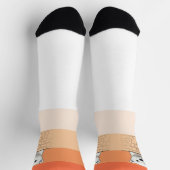 Chaussette Ours regardant sur le mur, Flammes d'une bougie (Haut)