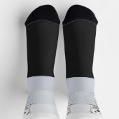 Chaussette Ours regardant sur le mur, tons blancs (Haut)