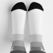 Chaussette Ours regardant sur le mur, Tons gris (Haut)