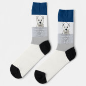 Chaussette Ours surplombant le mur, Couleurs Médicales classi (Gauche)