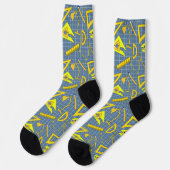 Chaussette Outils de conception d'architecte Occupation Motif (Gauche)