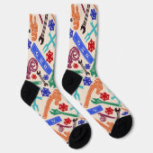 Chaussette Outils de plomberie, Motif de plomberie multicoule (Droite)