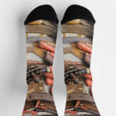 Chaussette Outils Outil Russe antique Red Man (Haut)