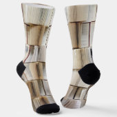 Chaussette Pages de livres vintages ouverts (Angulaire)