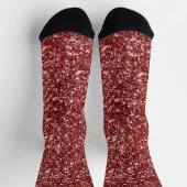 Chaussette Paillettes Rouge Foncé Luxe (Haut)