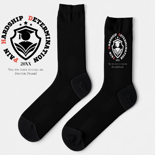 Chaussette Pain, Hardship, Determination – Funny PhD Quote