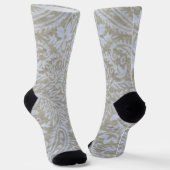 Chaussette Paisley en beige et blanc (Angulaire)