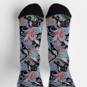 Chaussette Paisley ethnique coloré motif (Haut)