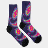 Chaussette Paisley violet rose (Droite)