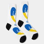 Chaussette Paix textuelle à l'Ukraine (Droite)