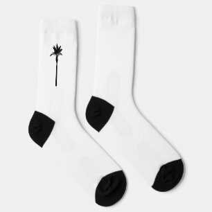 Chaussette Palm Tree Silhouette Côtière Voyage Côte Ouest Fun