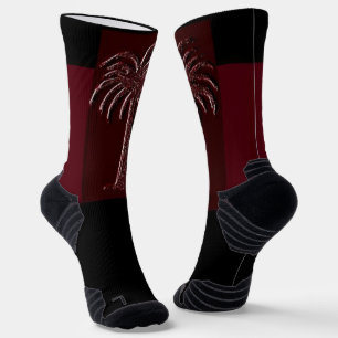 Chaussette Palmento Arbre Burgandy et noir