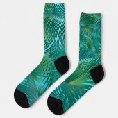 Chaussette Palmier Tropical Feuille Jungle Green (Gauche)