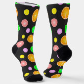 Chaussette Pamplemousse de citron orange motif d'été (Angulaire)