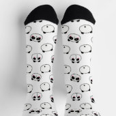 Chaussette Panda noir et blanc Abstrait (Haut)