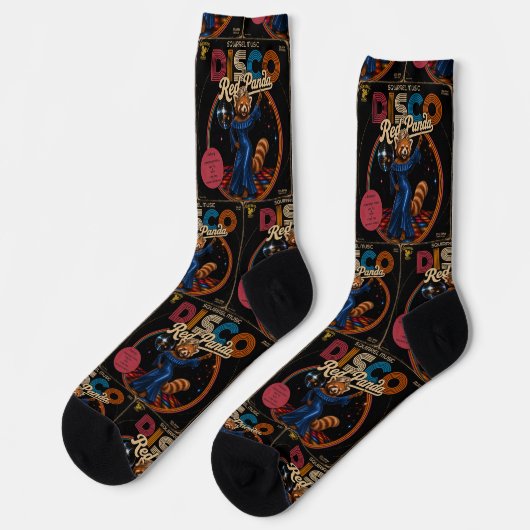 Chaussette Panda Rouge Disco (Gauche)