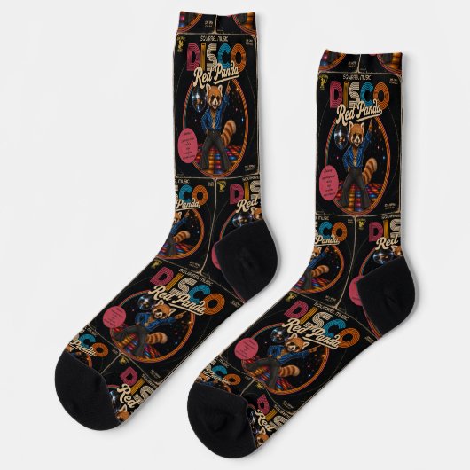 Chaussette Panda Rouge Disco (Gauche)
