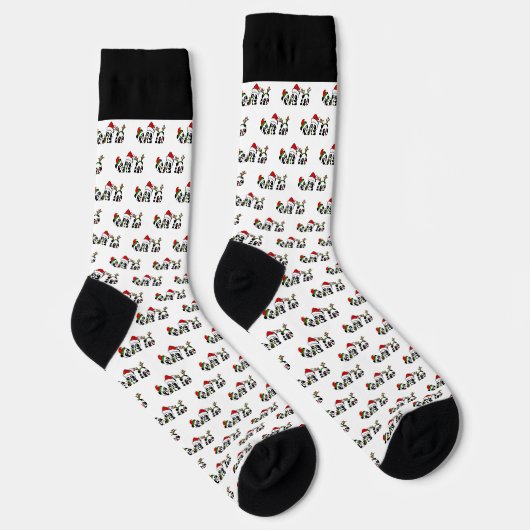 Chaussette Pandas de Noël (Droite)