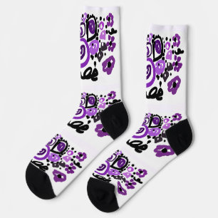 Chaussette Paon Violet Sauvage