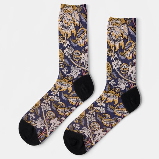 Chaussette Papier peint floral Arts Crafts de William Morris (Gauche)