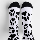 Chaussette Papiers de chat noir et blanc Imprimer (Haut)