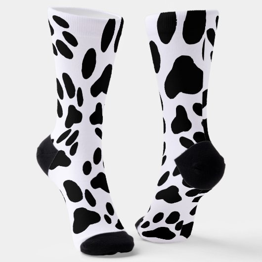 Chaussette Papiers de chat noir et blanc Imprimer (Angulaire)