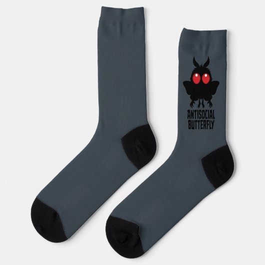 Chaussette Papillon Antisocial Mothman Cryptide (Gauche)