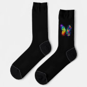 Chaussette Papillon arc-en-ciel (Gauche)