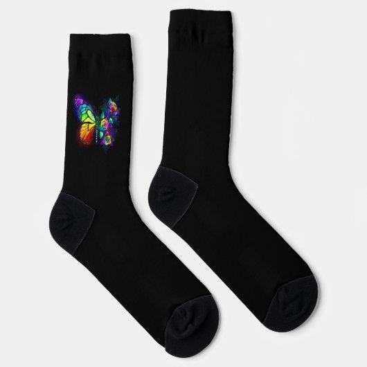 Chaussette Papillon arc-en-ciel (Droite)