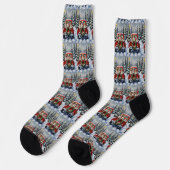 Chaussette Papillon camion rouge de Noël (Gauche)