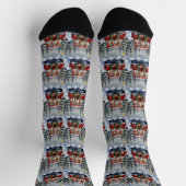 Chaussette Papillon camion rouge de Noël (Haut)