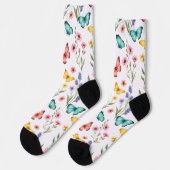 Chaussette Papillon Coloré (Gauche)