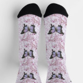 Chaussette papillon et rose (Haut)