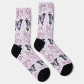 Chaussette papillon et rose (Droite)