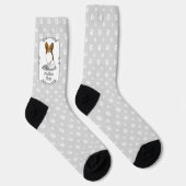 Chaussette Papillon Maman Pap Maman (blanc & sable) Mignonne (Droite)