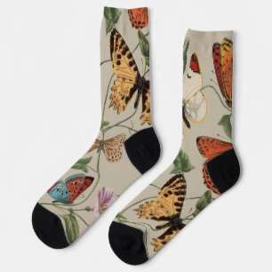 Chaussette Papillon Moth Nature Collection Dessin