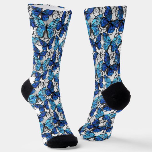 Chaussette Papillons Bleus (Angulaire)
