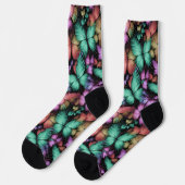 Chaussette Papillons colorés Imprimer (Gauche)
