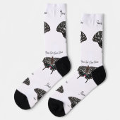 Chaussette Papillons de conception personnalisés (Gauche)