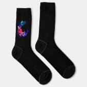 Chaussette Papillons de nuit Neon brillants sur arrière - pla (Droite)