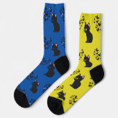 Chaussette Papillons d'observation des chats noirs (Gauche)