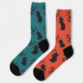 Chaussette Papillons d'observation des chats noirs (Gauche)