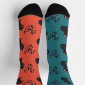 Chaussette Papillons d'observation des chats noirs (Haut)