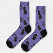 Chaussette Papillons d'observation des chats noirs (Gauche)