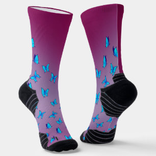 Chaussette Papillons enchantés Sock d'équipage sportif